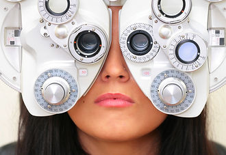 Woman sight testing